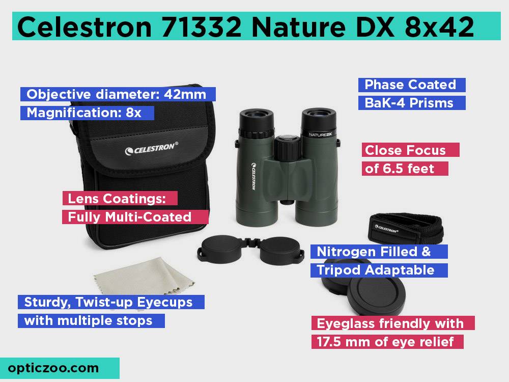  Celestron 71332 Natura DX 8x42 Recensione, pro e contro. Controlla la nostra scelta migliore 2018