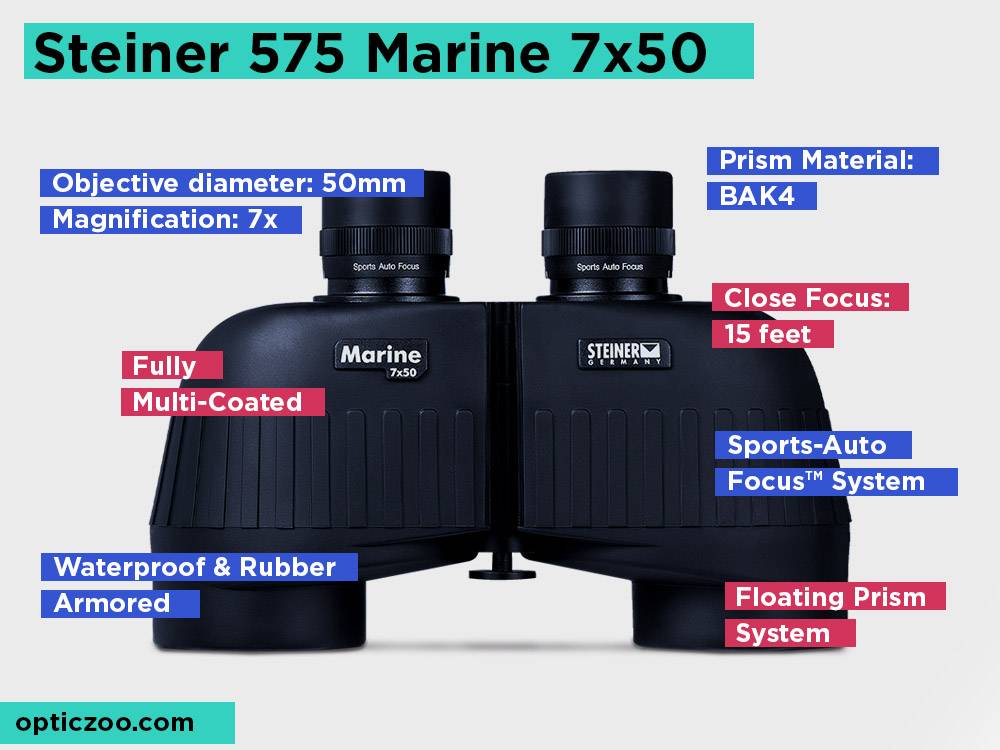 Steiner 575 Marine 7x50 Review, Pros and Cons. Check our Best Pick for Fast Focus on Moving Subjects 2018