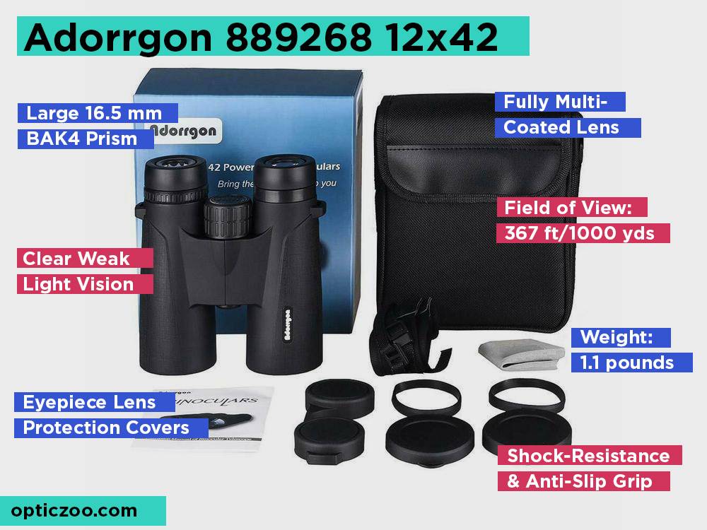 Adorrgon 889268 12x42 Review, Pros and Cons