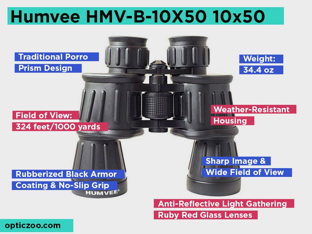 Humvee HMV-B-10X50 10x50 Review, Pros and Cons