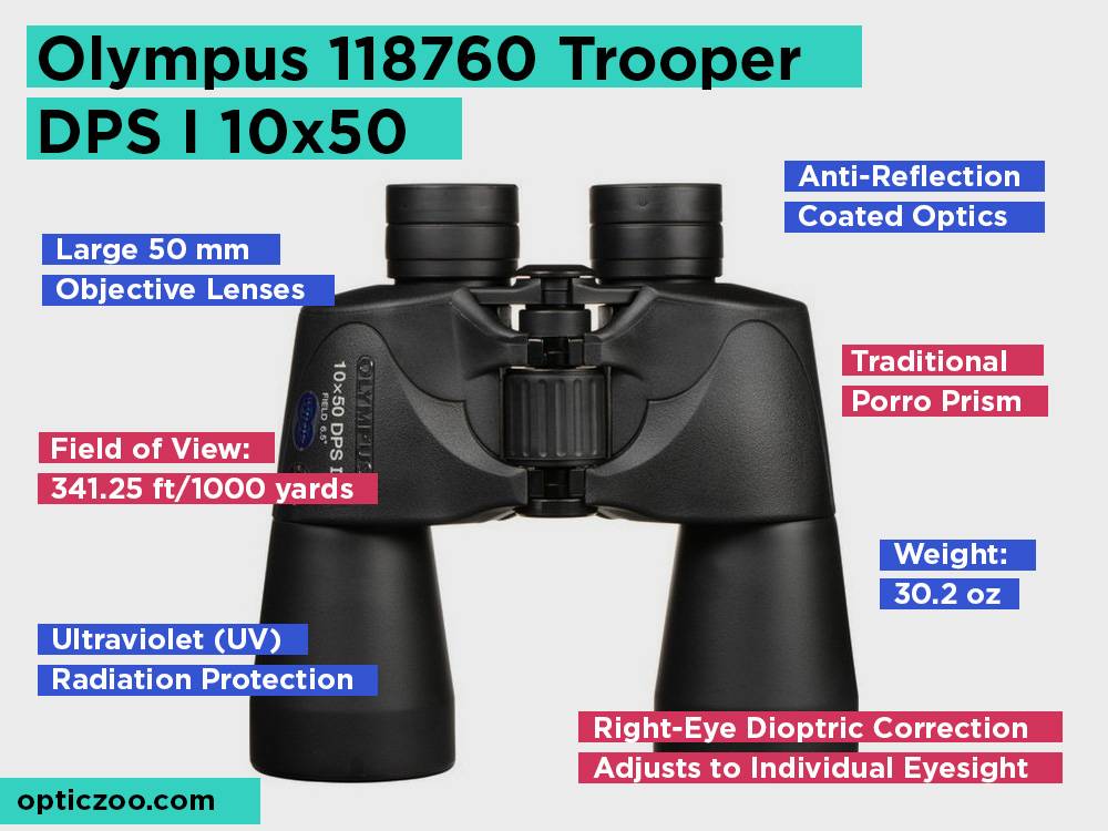 Olympus 118760 Trooper DPS I 10x50 Review, Pros and Cons