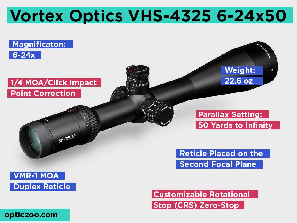 Vortex Optics VHS-4325 6-24x50 Review, Pros and Cons