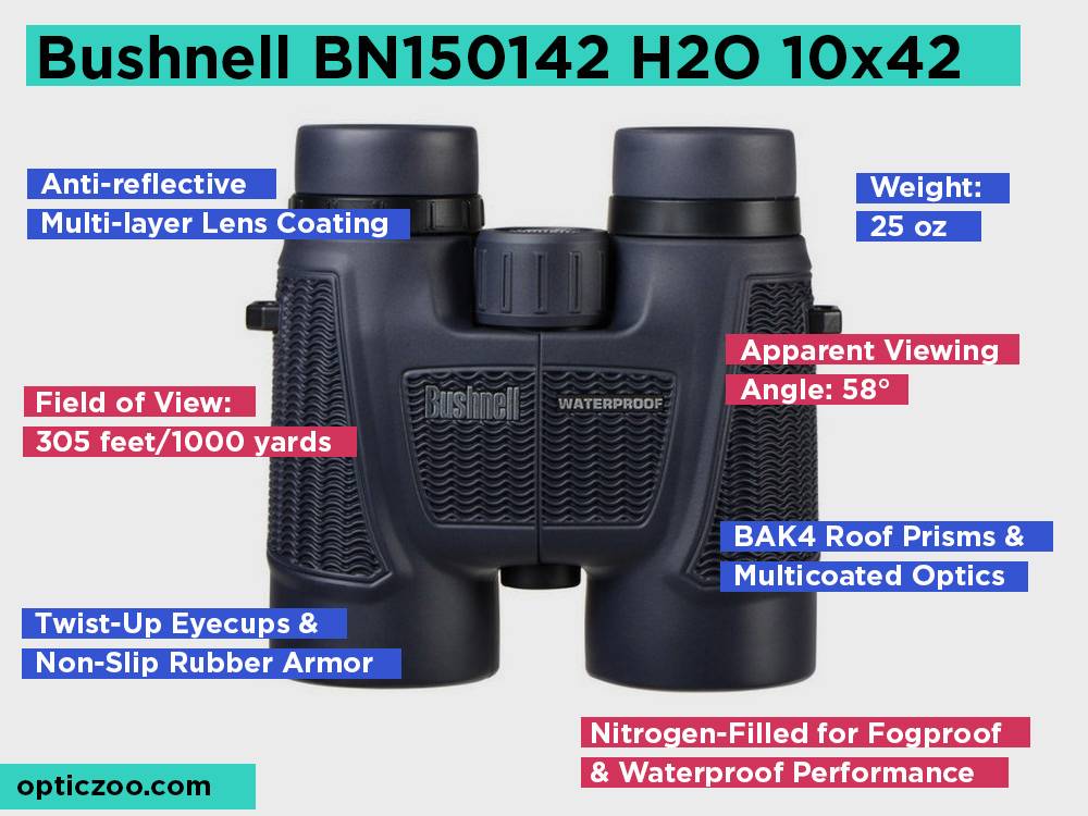 Bushnell BN150142 H2O 10x42 Review, Pros and Cons