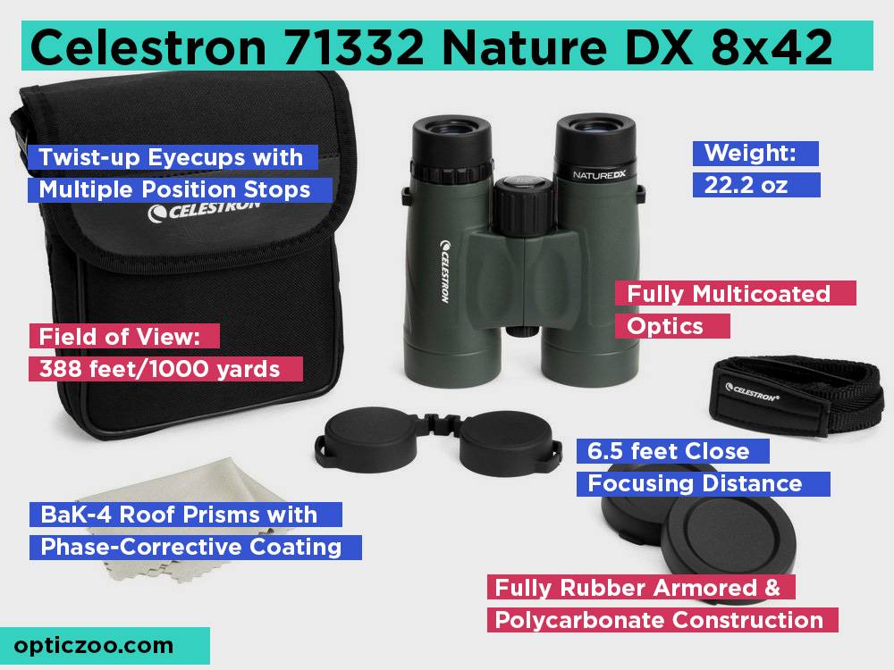 Celestron 71332 Nature DX 8x42 Review, Pros and Cons