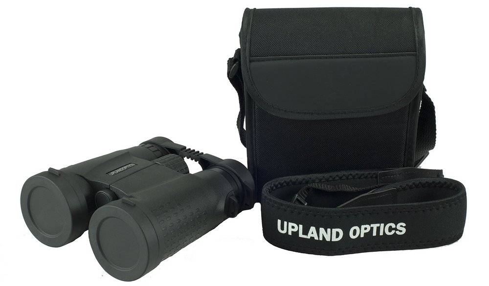 Upland Optics Perception HD 8x42mm binocular comes with a carrying case and a neck strap