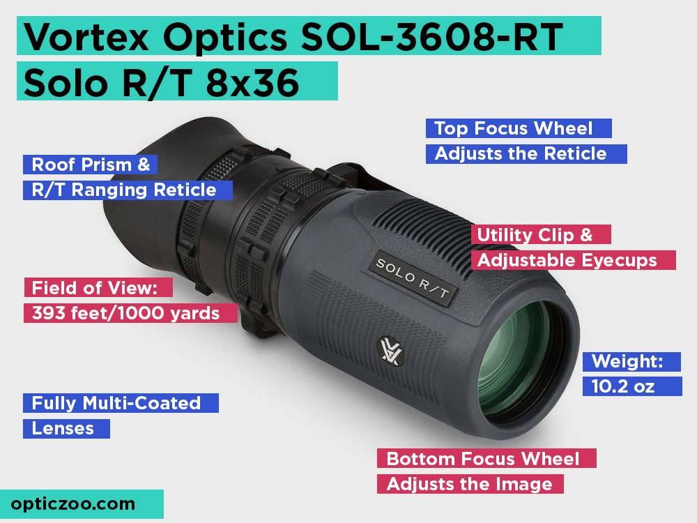Vortex Optics SOL-3608-RT Solo R-T 8x36 Review, Pros and Cons