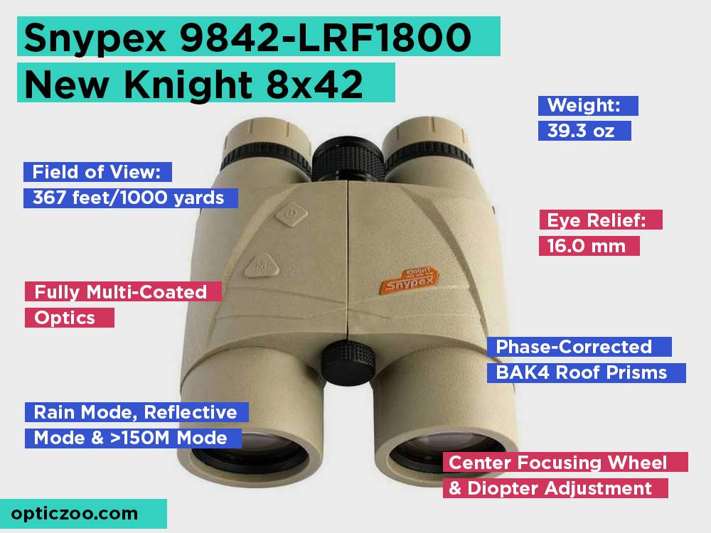 Snypex 9842-LRF1800 New Knight 8x42 Review, Pros and Cons