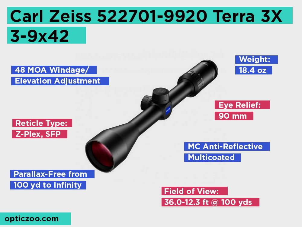 Carl Zeiss 522701-9920 Terra 3X 3-9x42 Review, Pros and Cons