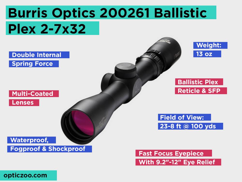 Burris Optics 200261 Ballistic Plex 2-7x32 Review, Pros and Cons
