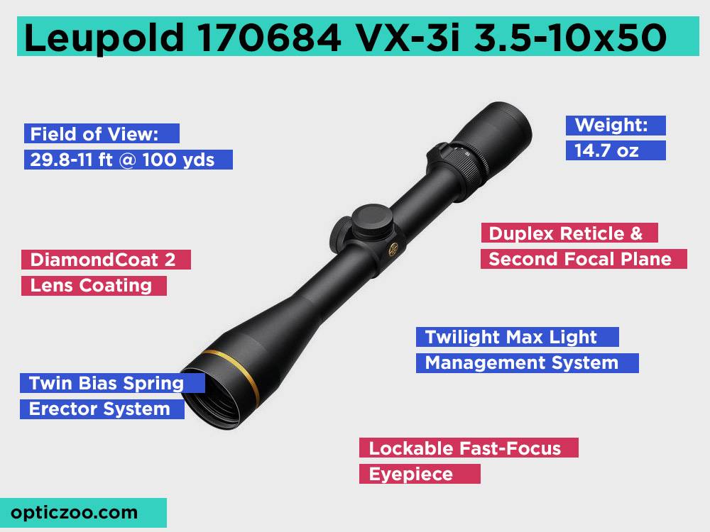 Leupold 170684 VX-3i 3.5-10x50 Review, Pros and Cons