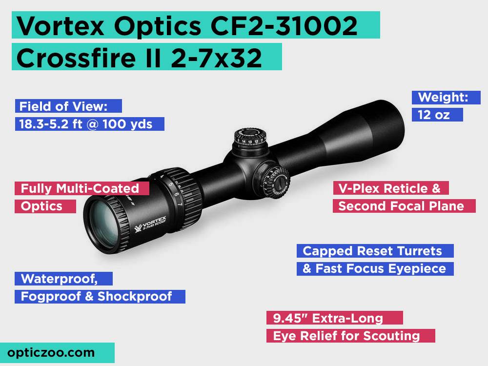 Vortex Optics CF2-31002 Crossfire II 2-7x32 Review, Pros and Cons