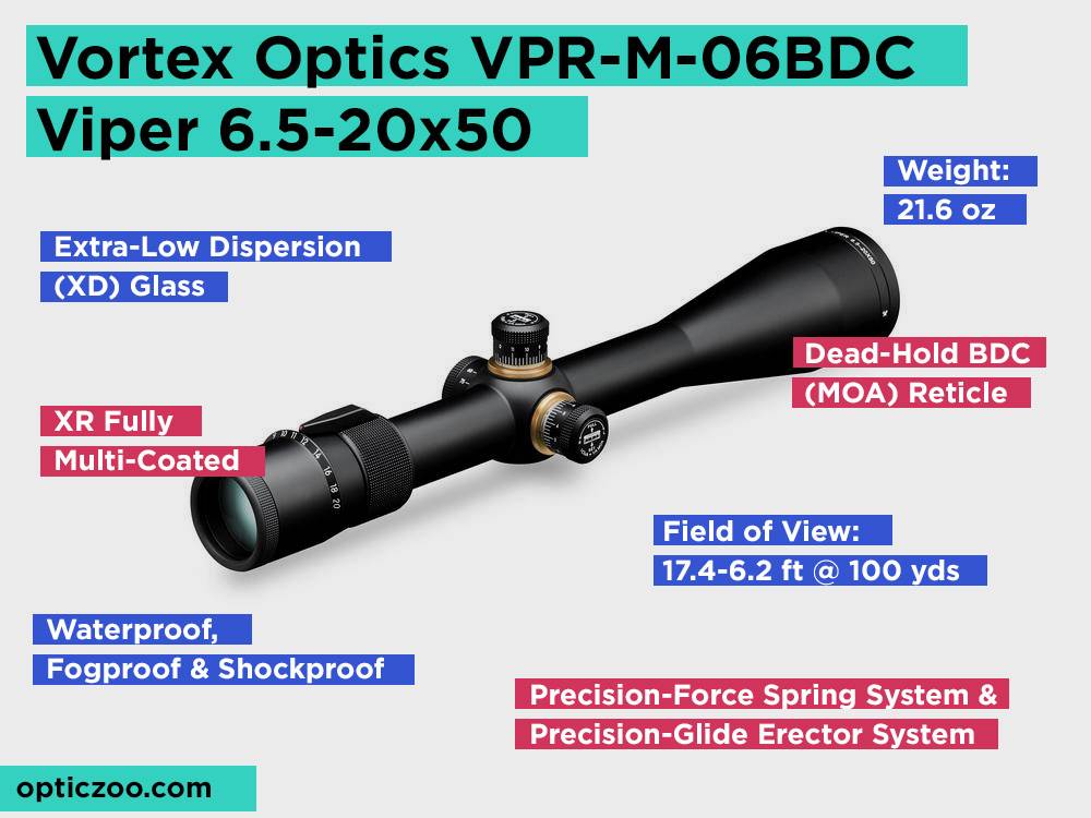 Vortex Optics VPR-M-06BDC Viper 6.5-20x50 Review, Pros and Cons
