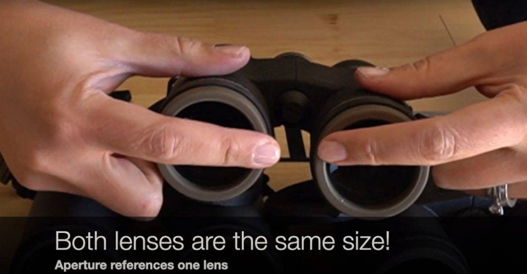 Objective Lens Diameter describes how large each lens should be