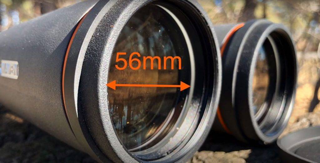 The second number the diameter of the large front lens