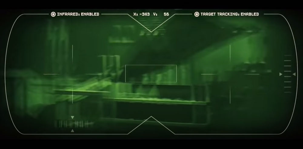 image from night vision goggles