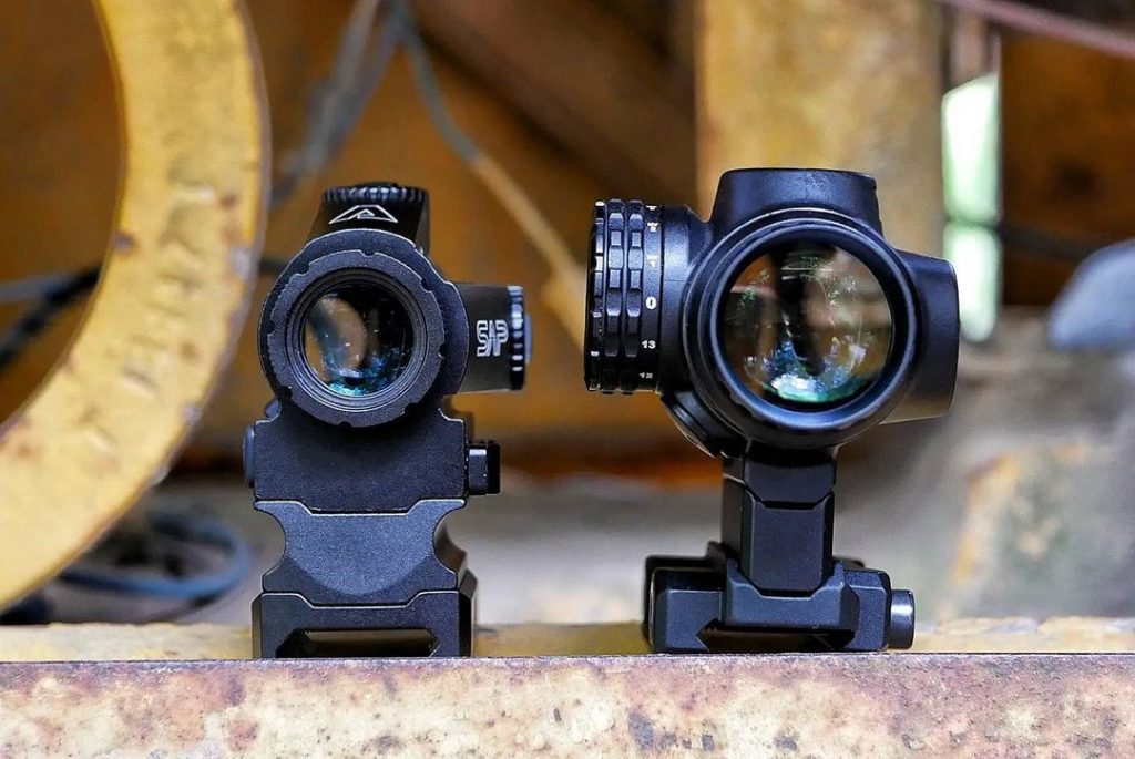 exit pupil of a prism scope is typically smaller than that of a traditional riflescope