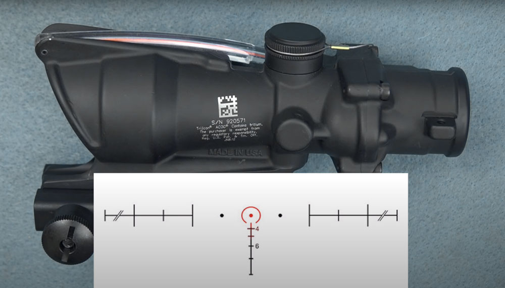 the ACOG scope features a fixed magnification of between four and sixteen times