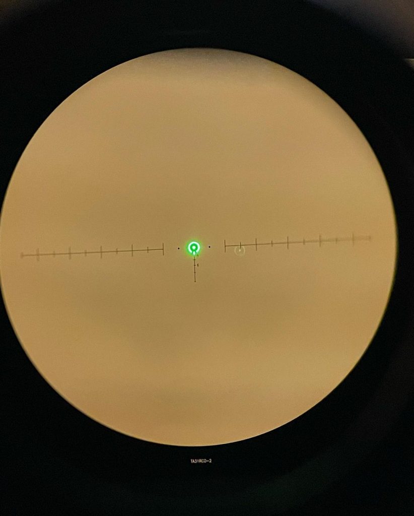 the crosshair is the most basic and common type of reticle
