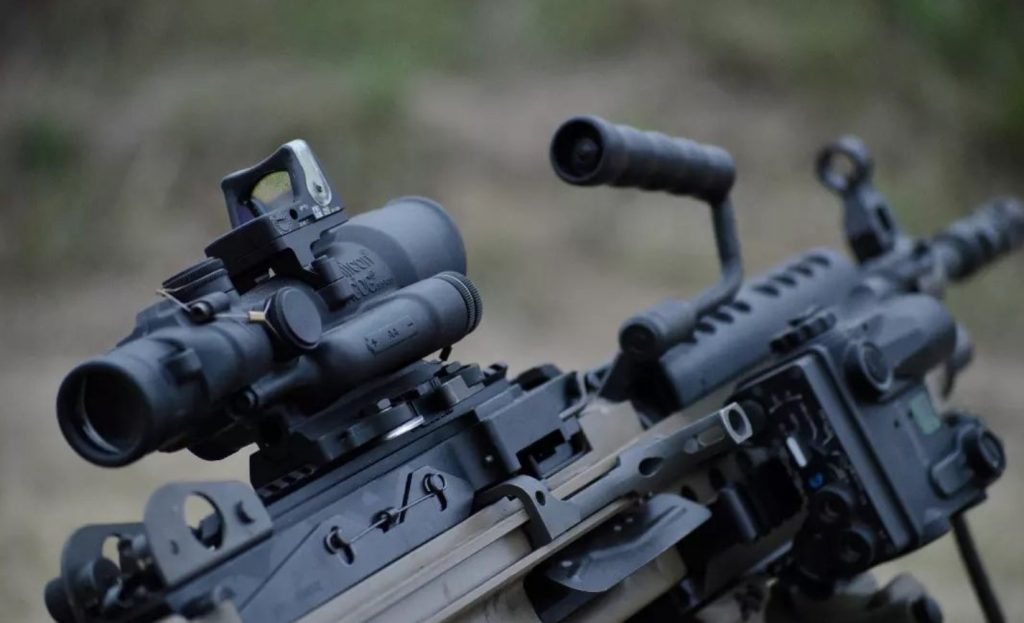 The military uses several different accessories with their ACOG scopes