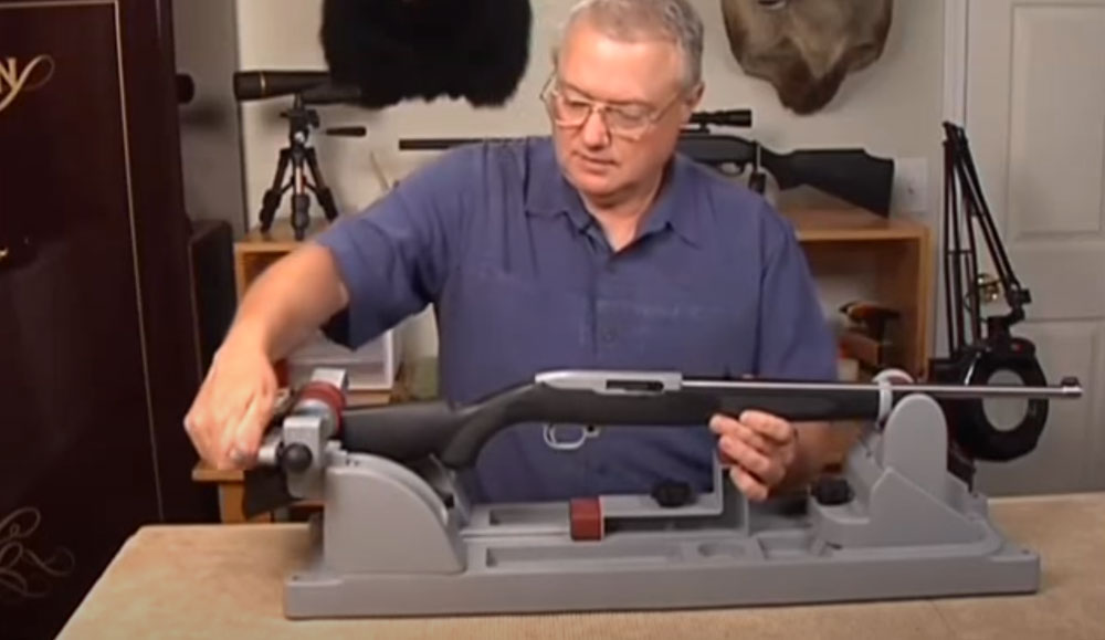 How do you mount a scope on a Ruger 22 rifle that has no mount on it