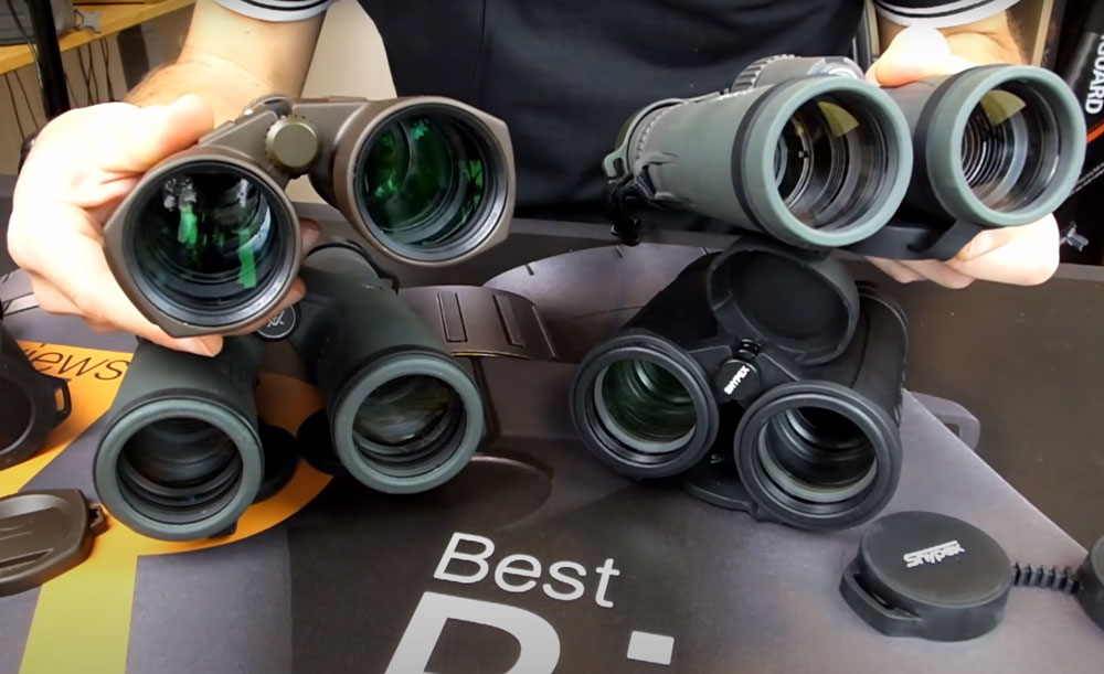 The ten-power binocular will give you a larger image than the eight-power option