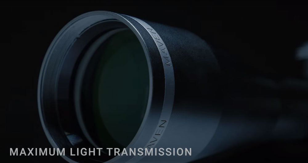 the objective lens size allows for more light transmission